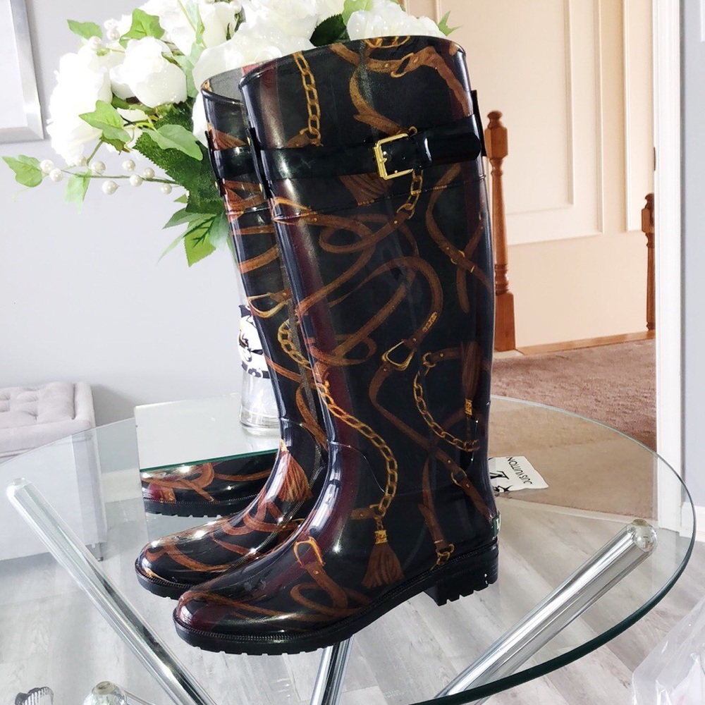 ralph lauren rain boots NWOT